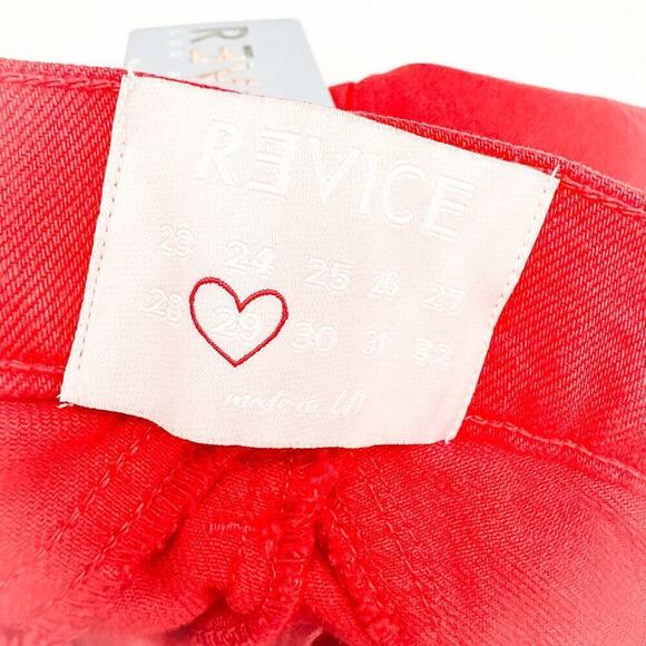 Revice Venus Flares Mars Bar Red Star Design Denim Jeans Size 29 NWT - Picture 9 of 10